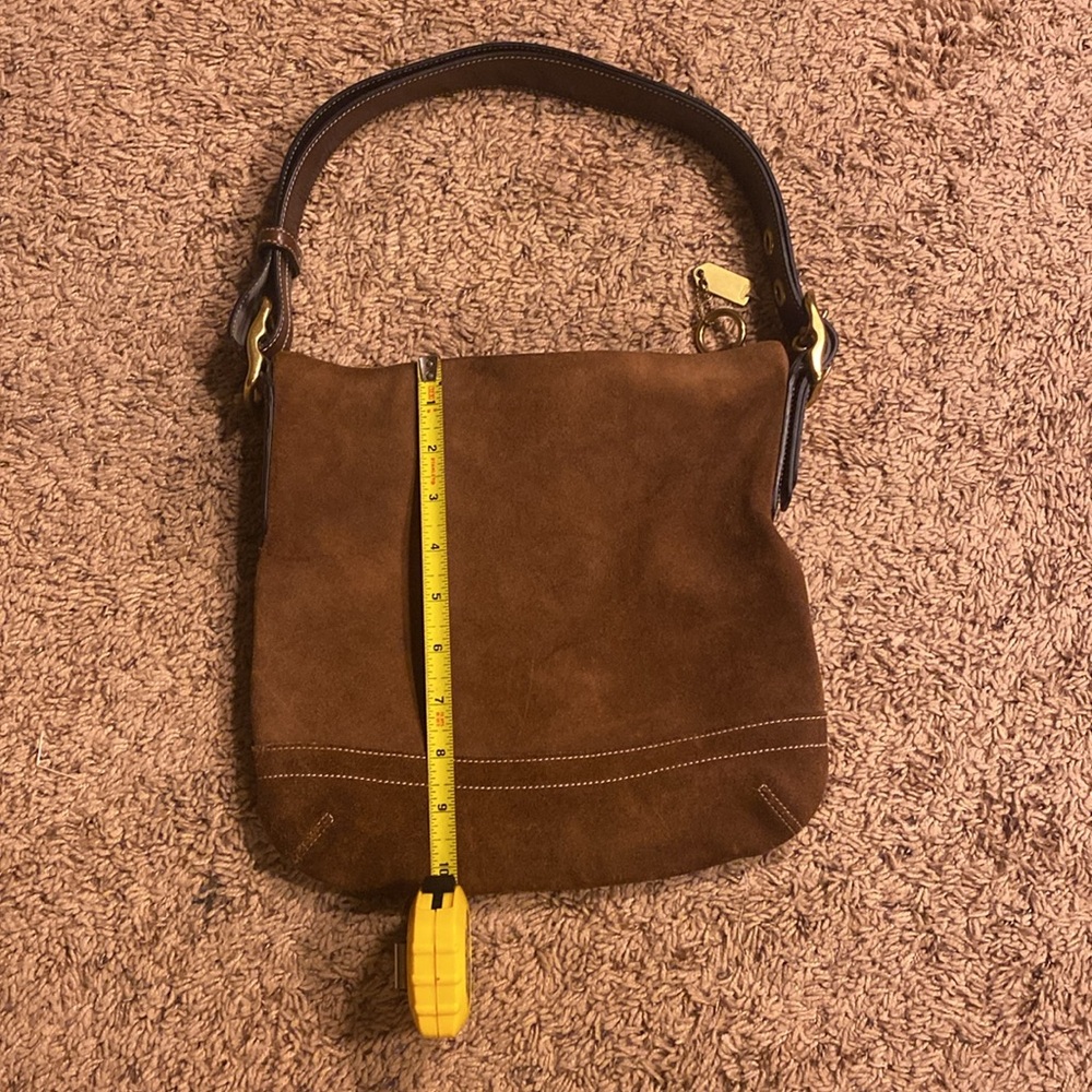 Coach Vintage Brown Suede Bucket Shoulder Bag - Picture 12 of 13